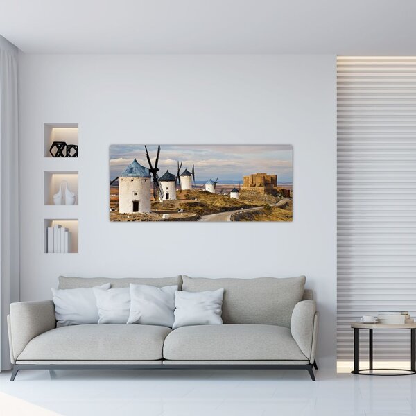 Slika - Mlini na veter Consuegra, Španija (120x50 cm)