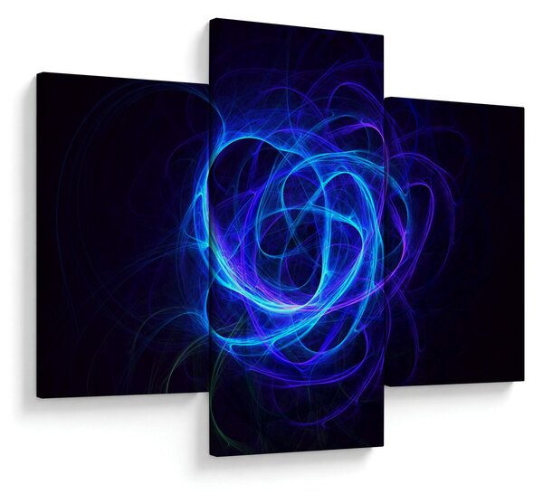 Slika plavog apstraktog klupka (90x60 cm)