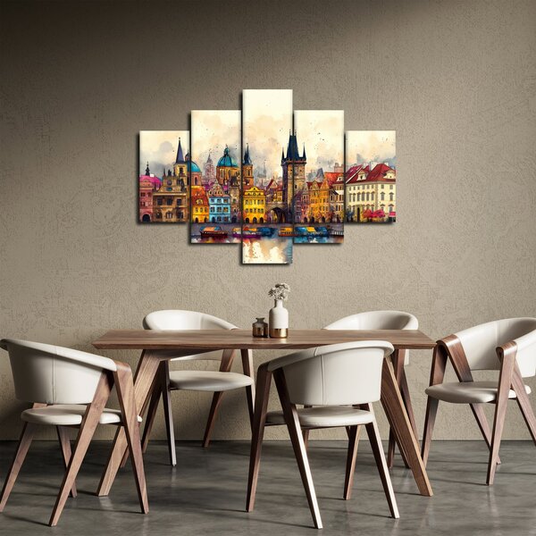 Slika - Jesen u oslikanom gradu (150x105 cm)
