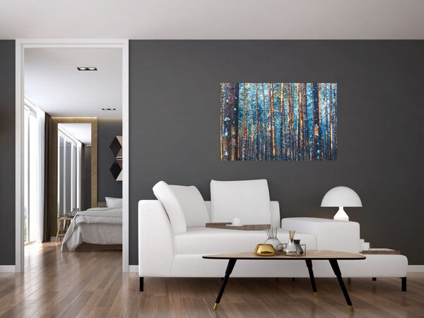 Slika - Zimski gozd (90x60 cm)