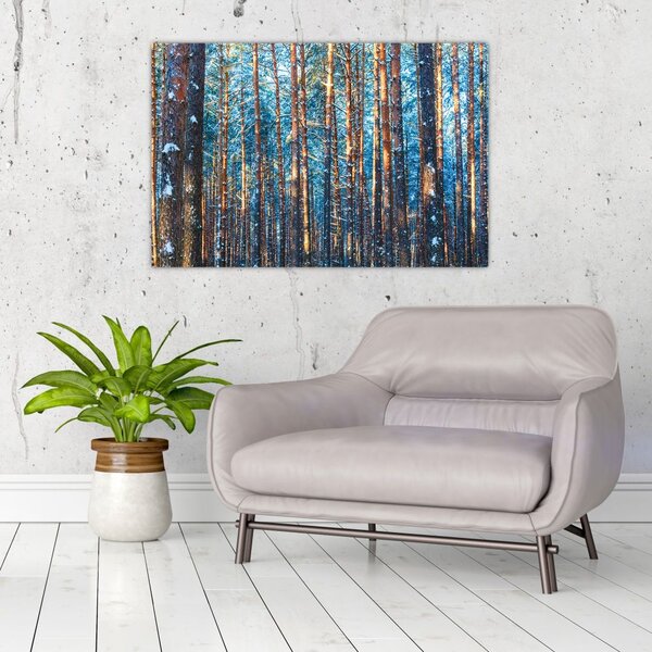 Slika - Zimski gozd (90x60 cm)