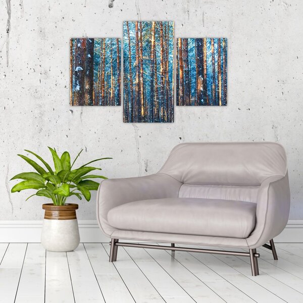 Slika - Zimski gozd (90x60 cm)