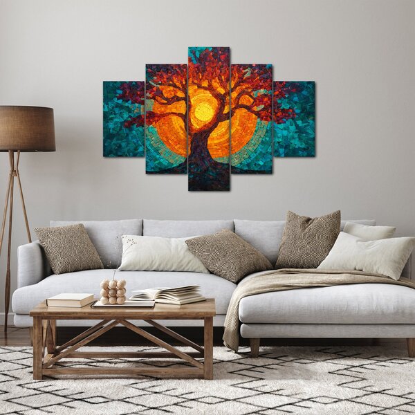 Slika - Stablo života i sunce u mozaiku (150x105 cm)