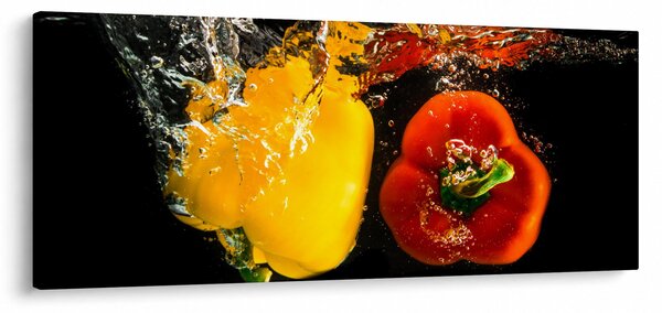 Slika - paprike u vodi (120x50 cm)
