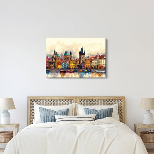 Slika - Jesen u oslikanom gradu (90x60 cm)