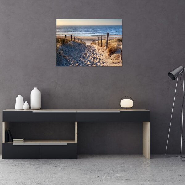 Slika - Cesta do plaže ob Severnem morju, Nizozemska (70x50 cm)