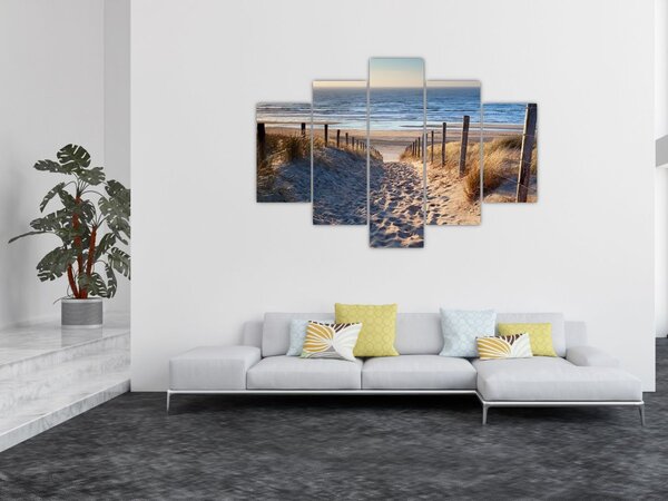 Slika - Cesta do plaže ob Severnem morju, Nizozemska (150x105 cm)