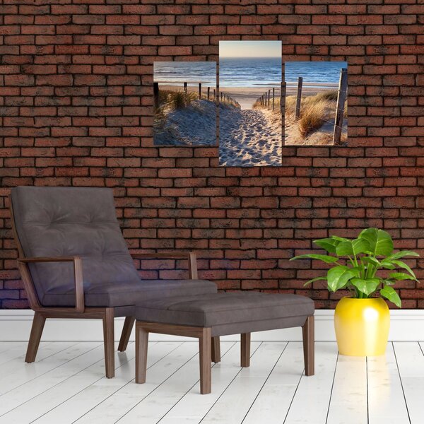 Slika - Cesta do plaže ob Severnem morju, Nizozemska (90x60 cm)