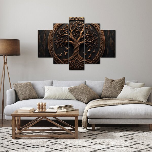Slika – Drveno drvo života (150x105 cm)