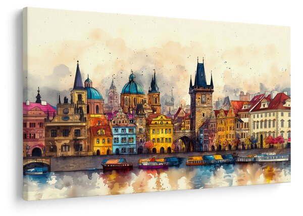 Slika - Jesen u oslikanom gradu (90x60 cm)