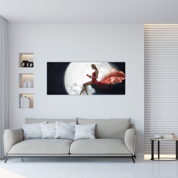 Slika - Ženska v mesečini (120x50 cm)