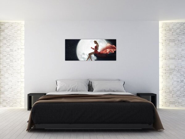 Slika - Ženska v mesečini (120x50 cm)