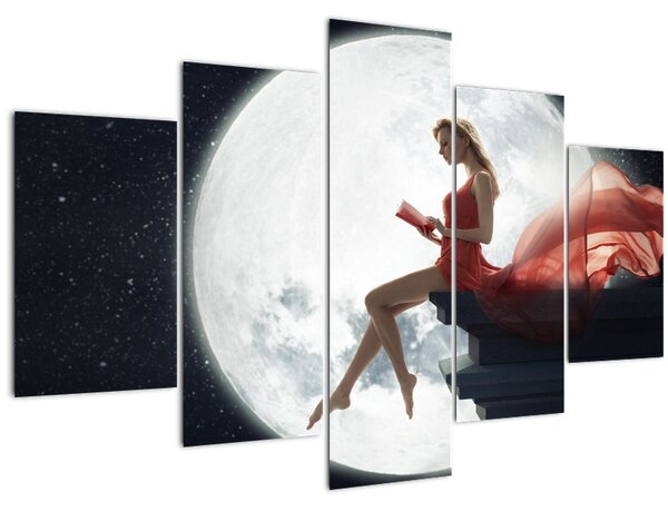 Slika - Ženska v mesečini (150x105 cm)