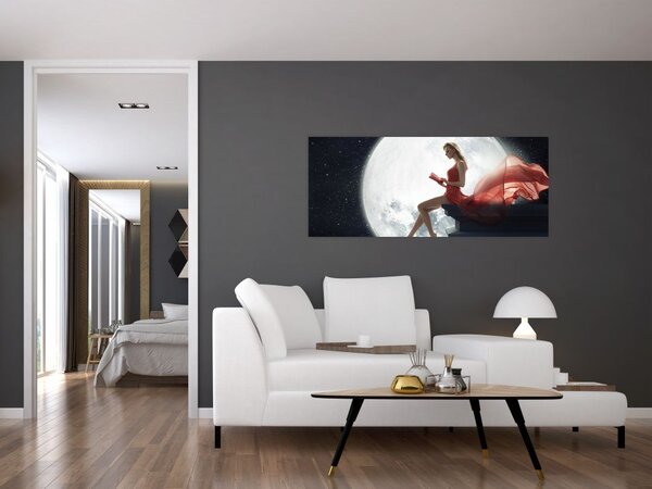 Slika - Ženska v mesečini (120x50 cm)