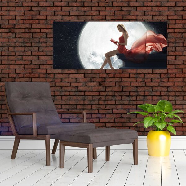 Slika - Ženska v mesečini (120x50 cm)