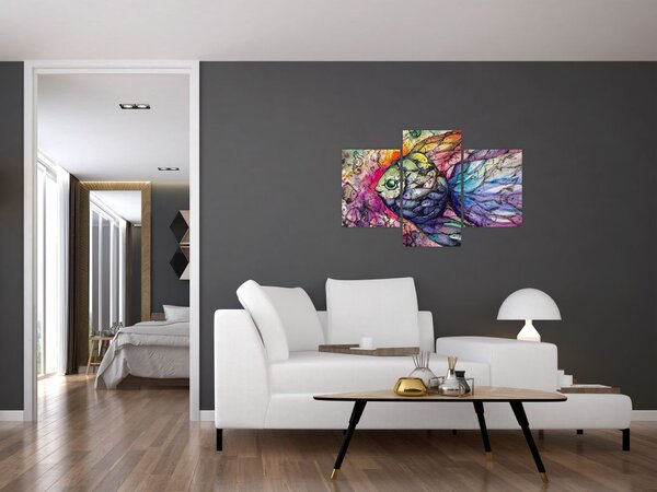 Slika - Pisane ribe (90x60 cm)
