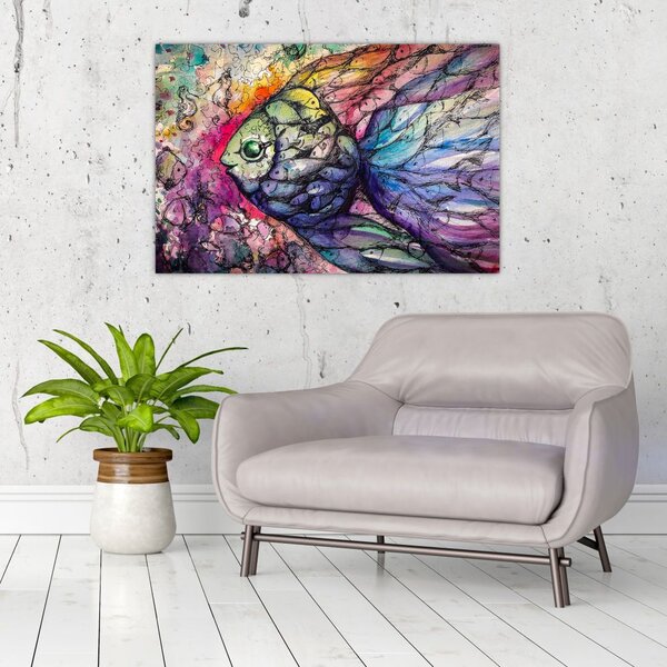 Slika - Pisane ribe (90x60 cm)