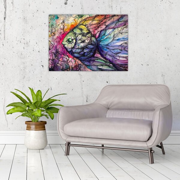 Slika - Pisane ribe (70x50 cm)