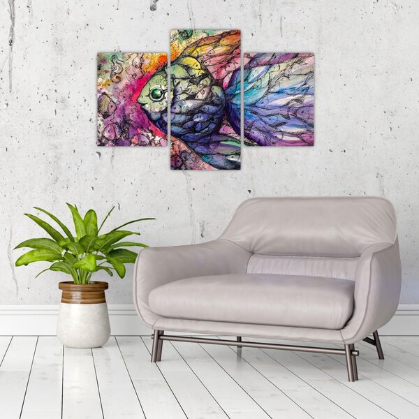 Slika - Pisane ribe (90x60 cm)