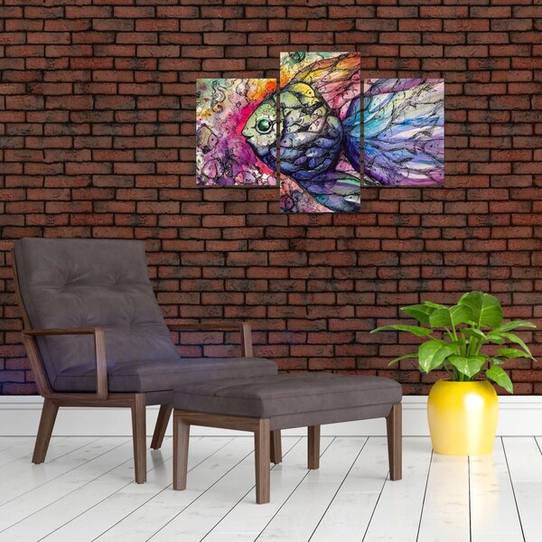 Slika - Pisane ribe (90x60 cm)