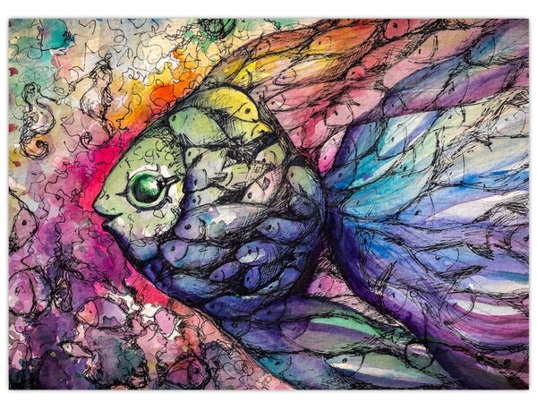 Slika - Pisane ribe (70x50 cm)
