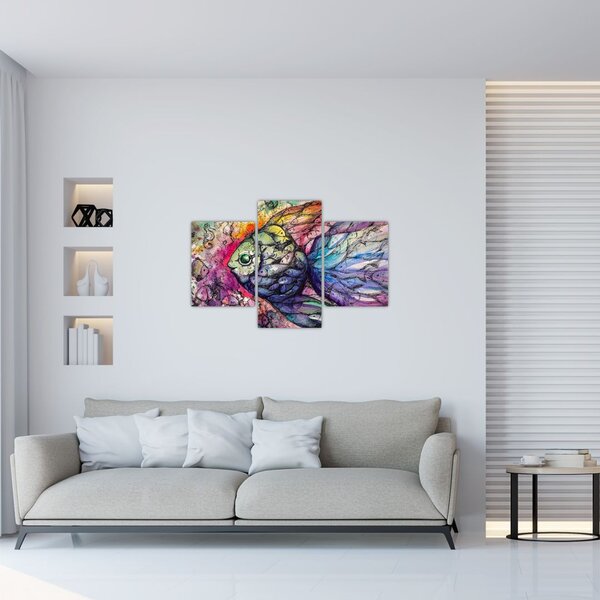 Slika - Pisane ribe (90x60 cm)