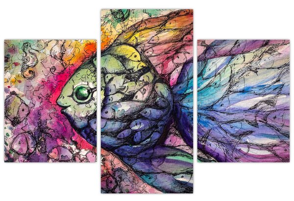 Slika - Pisane ribe (90x60 cm)
