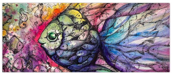 Slika - Pisane ribe (120x50 cm)