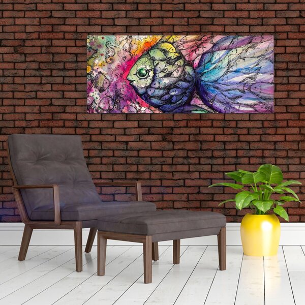 Slika - Pisane ribe (120x50 cm)