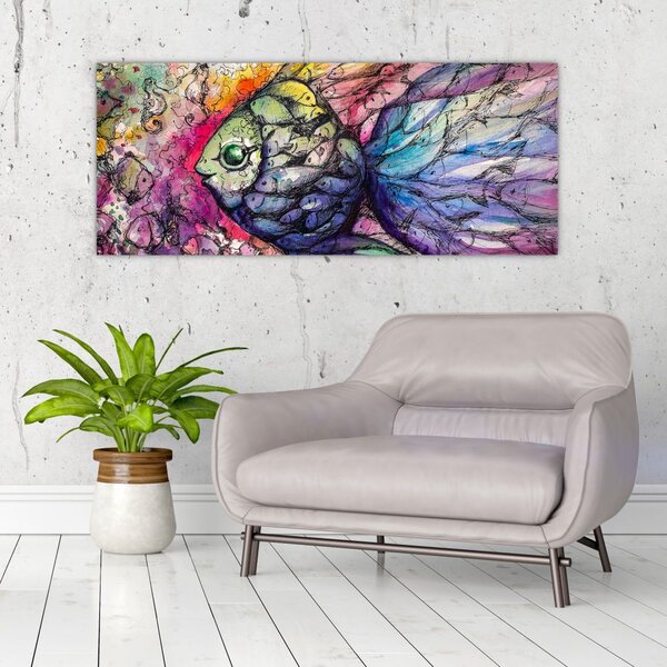 Slika - Pisane ribe (120x50 cm)