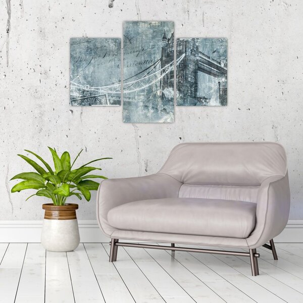 Slika - Tower Bridge v hladnih tonih (90x60 cm)