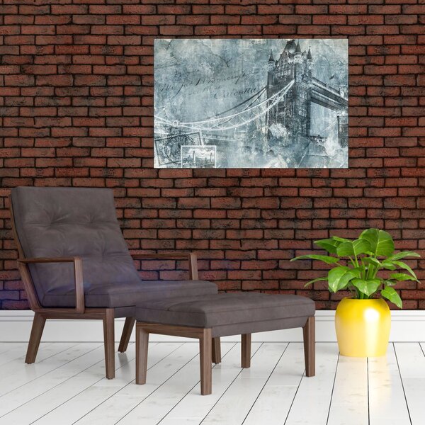 Slika - Tower Bridge v hladnih tonih (90x60 cm)