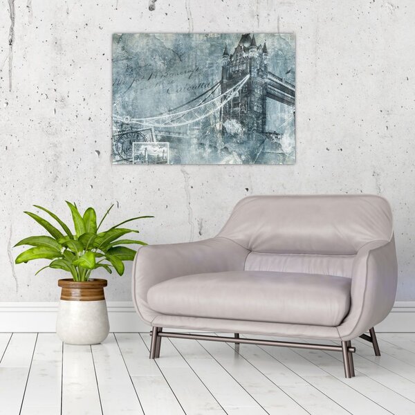 Slika - Tower Bridge v hladnih tonih (70x50 cm)