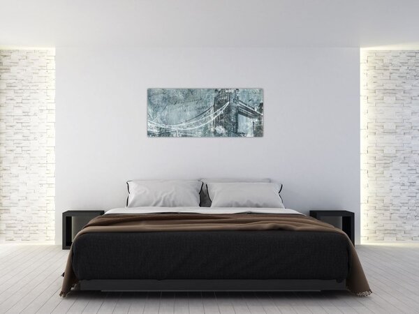 Slika - Tower Bridge v hladnih tonih (120x50 cm)
