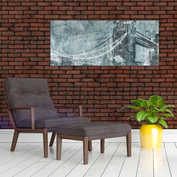Slika - Tower Bridge v hladnih tonih (120x50 cm)
