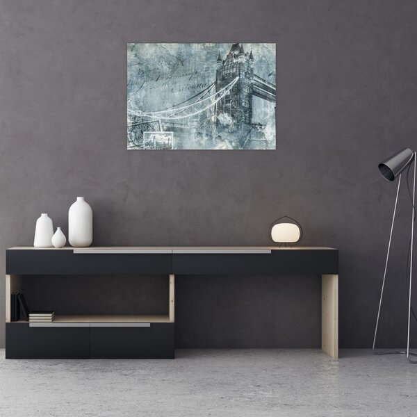 Slika - Tower Bridge v hladnih tonih (70x50 cm)