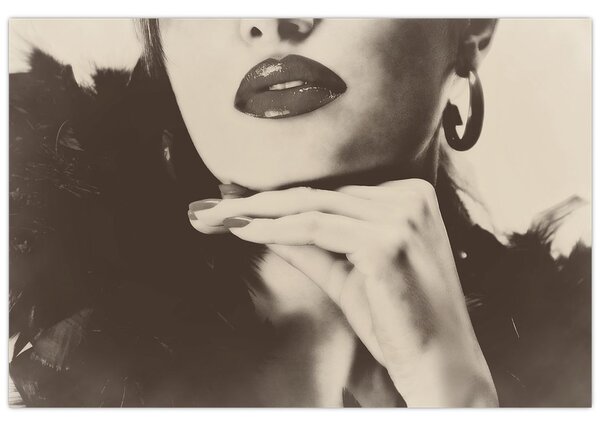 Slika - Vintage fotografija ženske (90x60 cm)