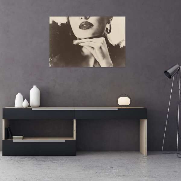 Slika - Vintage fotografija ženske (90x60 cm)