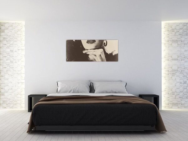 Slika - Vintage fotografija ženske (120x50 cm)