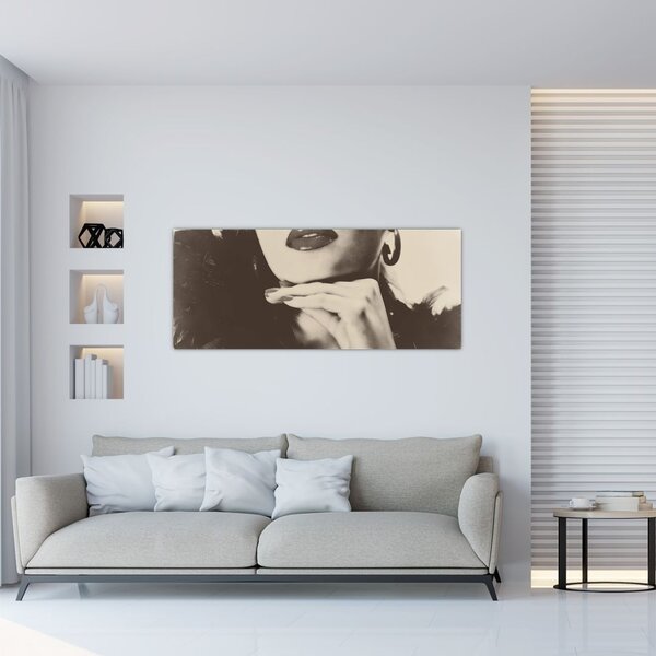 Slika - Vintage fotografija ženske (120x50 cm)