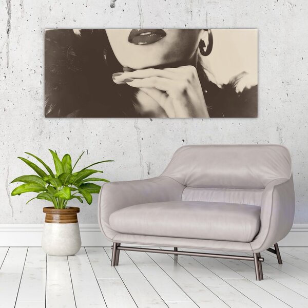 Slika - Vintage fotografija ženske (120x50 cm)