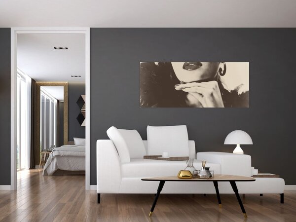 Slika - Vintage fotografija ženske (120x50 cm)