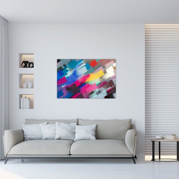 Slika - Barvne poteze s čopičem (90x60 cm)