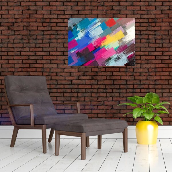 Slika - Barvne poteze s čopičem (70x50 cm)
