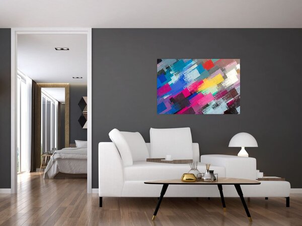 Slika - Barvne poteze s čopičem (90x60 cm)