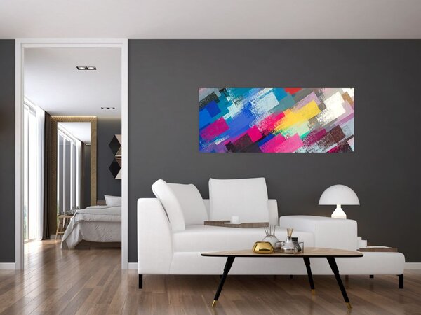 Slika - Barvne poteze s čopičem (120x50 cm)