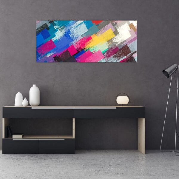 Slika - Barvne poteze s čopičem (120x50 cm)