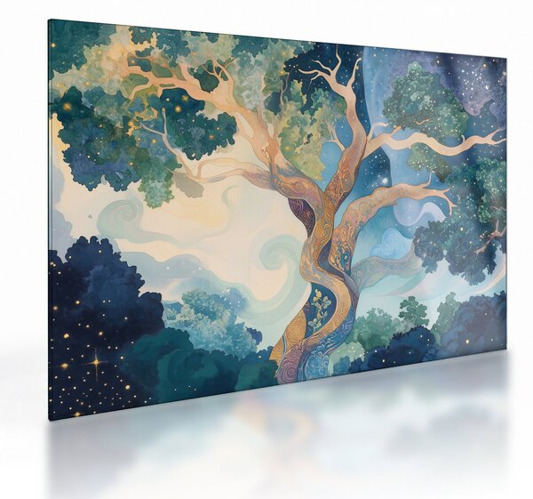 Staklena slika – Svemirsko drvo (70x50 cm)