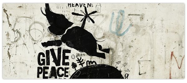 Slika - Slon nad tlemi (120x50 cm)