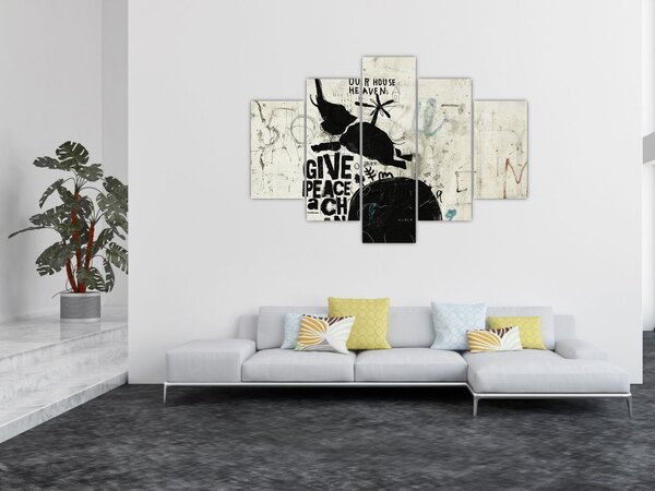 Slika - Slon nad tlemi (150x105 cm)